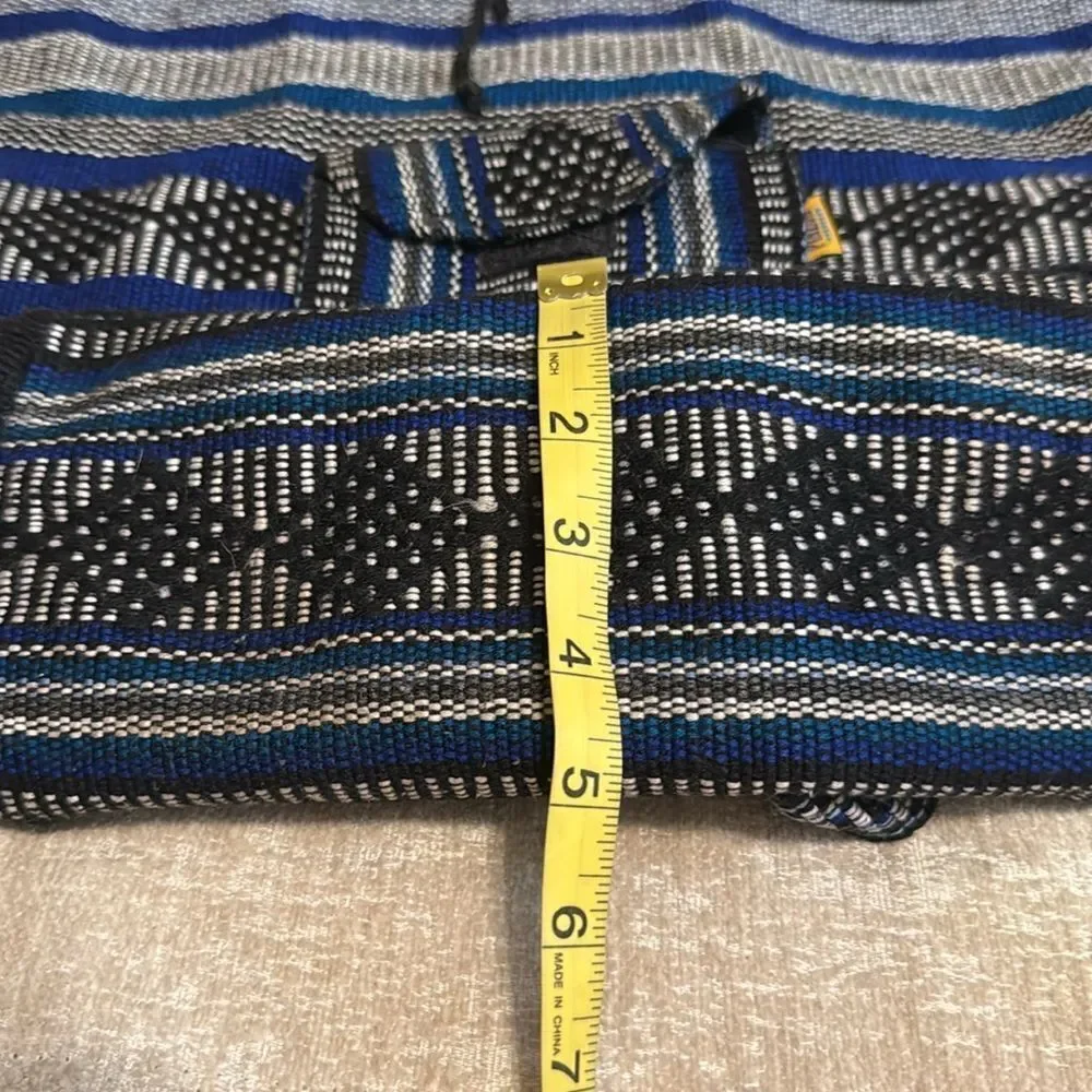 Pinzon Blue and Black Striped Backpack